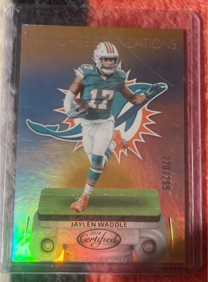 2024 Panini Certified #13 Jaylen Waddle Franchise Foundations — front