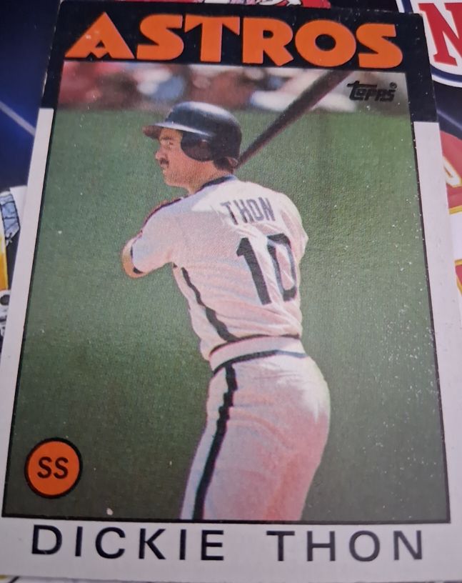 1986 Topps #166 Dickie Thon Houston Astros — front