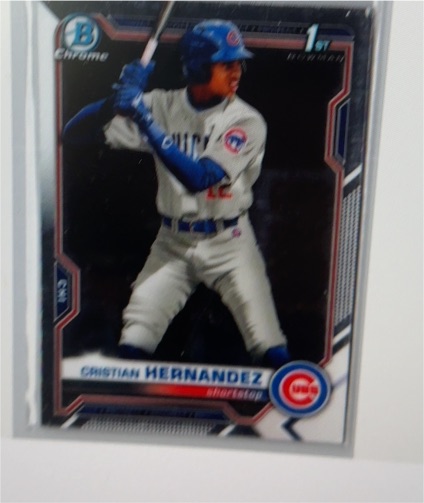 2021 Bowman Chrome #BCP-171 Cristian Hernandez — front