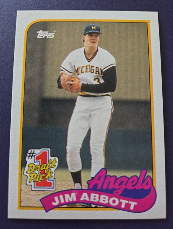 1989 Topps #573 Jim Abbott — front