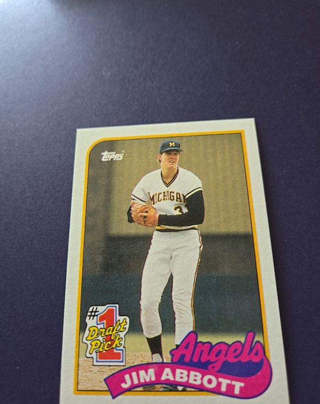 1989 Topps #573 Jim Abbott — front