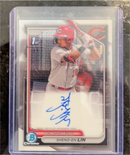 2024 Bowman Chrome #CPA-LSH Sheng-En Lin — front
