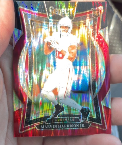 2024 Panini Select Concourse Red & Blue Shock Prizm Marvin Harrison Jr. — front