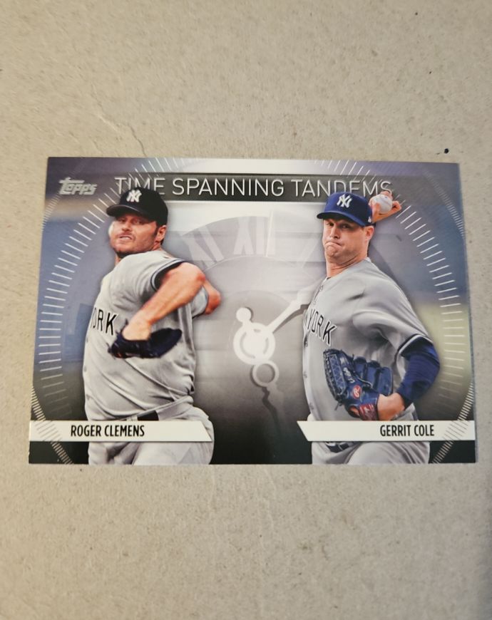 2023 Topps Update Series #TS-23 Time Spanning Tandems Roger Clemens, Gerrit Cole — front