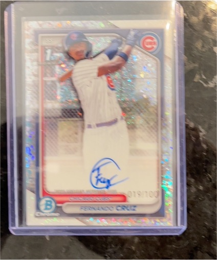 2024 Bowman Chrome Prospect Autographs #CPA-FC Fernando Cruz — front
