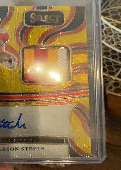 2024 Panini Select Carson Steele #SM-KBS Patch Auto — front