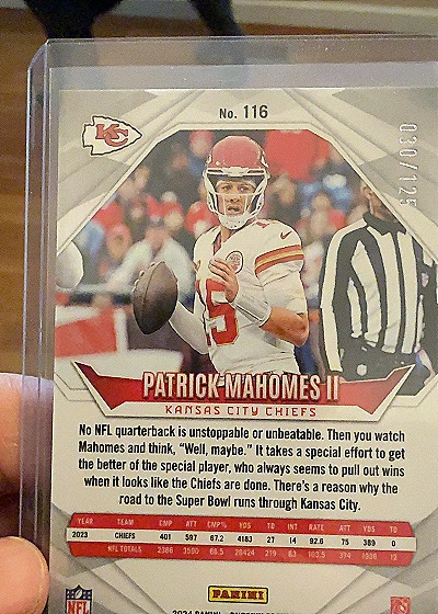 2024 Panini #116 Patrick Mahomes II — front