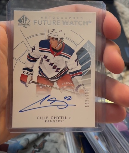 2017-18 SP Authentic #174 Filip Chytil Future Watch Autographs RC Rangers — front