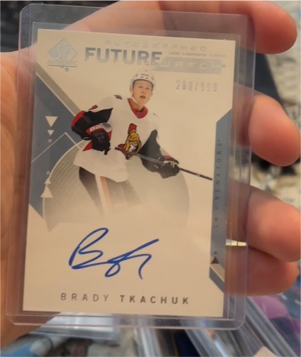 2018-19 SP Authentic #200 Brady Tkachuk Future Watch Rookie Autograph — front