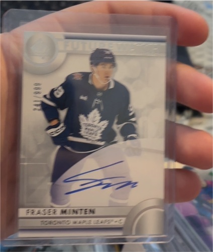 2023-24 SP Authentic Future Watch Auto #168 Fraser Minten — front