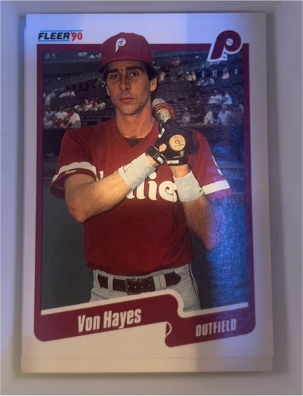1990 Fleer #90 Von Hayes — front