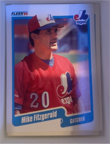 1990 Fleer #343 Mike Fitzgerald — front