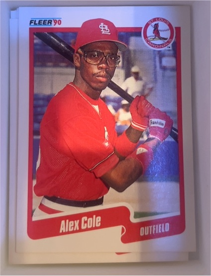 1990 Fleer #244 Alex Cole — front