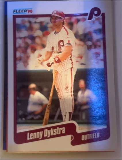 1990 Fleer #556 Lenny Dykstra — front