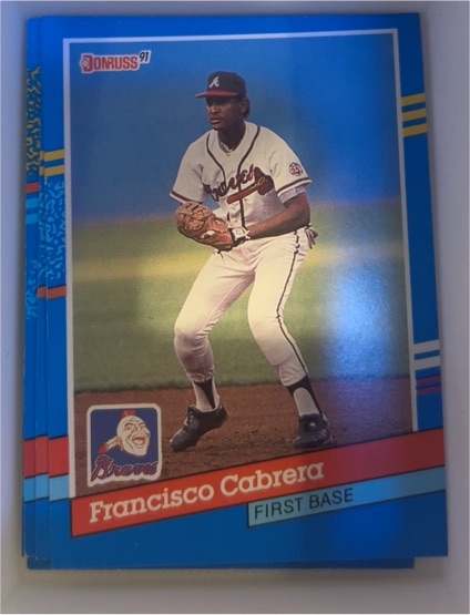 1991 Donruss #341 Francisco Cabrera — front