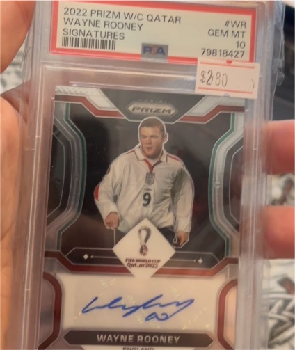 2022 Panini Prizm World Cup Qatar #WR Wayne Rooney Signatures — front