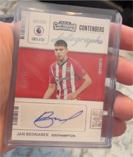 2021-22 Panini Chronicles Premier League Contenders #8 Jan Bednarek — front