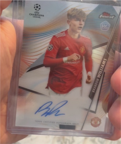 2020-21 Topps Finest UEFA Champions League #FA-BW Brandon Williams Rookie Autograph — front