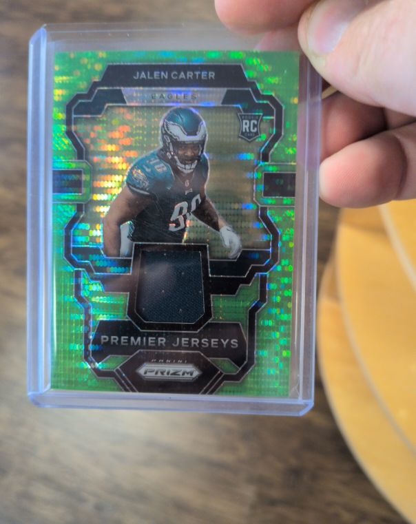 2023 Panini Prizm Premier Jerseys #PJ-JC Jalen Carter — front