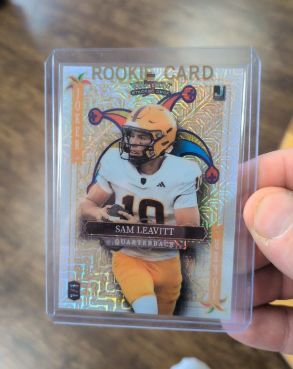 2024 Stacked Deck 5 Card Draw Sam Leavitt Rookie Card — front
