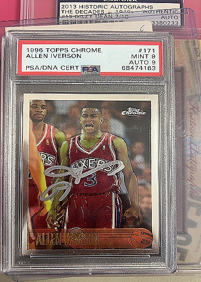 1996 Topps Chrome #171 Allen Iverson — front
