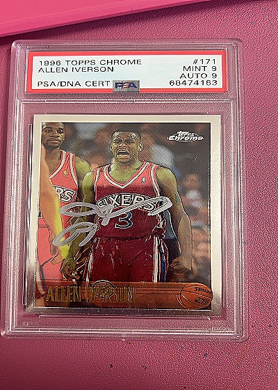1996 Topps Chrome #171 Allen Iverson — front