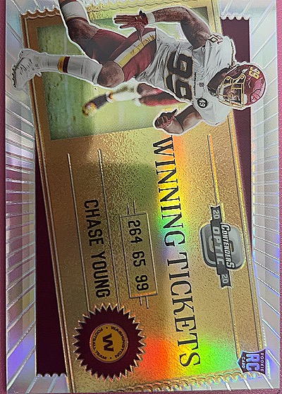 2020 Panini Contenders Optic #WT21 Chase Young Winning Tickets — front