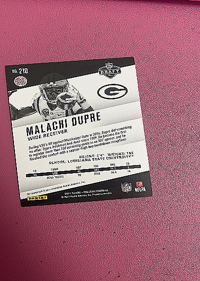 2017 Panini Prestige #210 Malachi Dupre — back