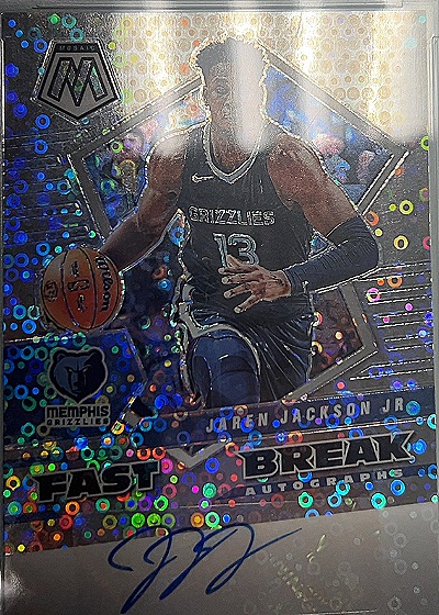 2021-22 Panini Mosaic Fast Break Autograph #FBA-JJJ Jaren Jackson Jr. — front