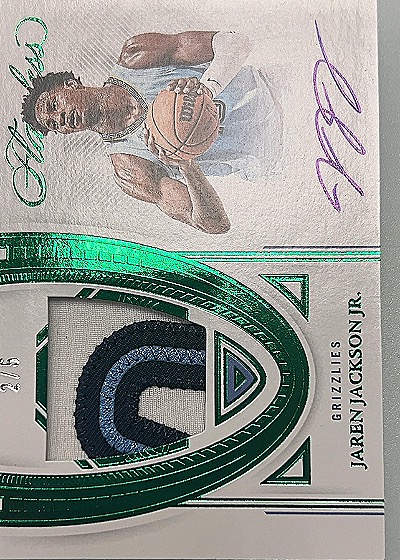 2021-22 Panini Flawless Jaren Jackson Jr. Patch Auto #FPA-JJ — front