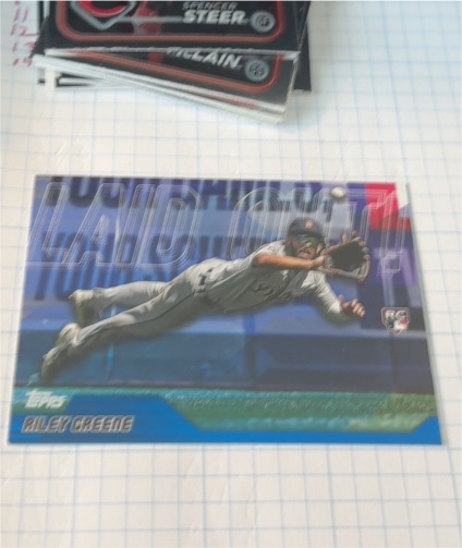 2023 Topps Update #LO-6 Riley Greene Laid Out Rookie Card — front