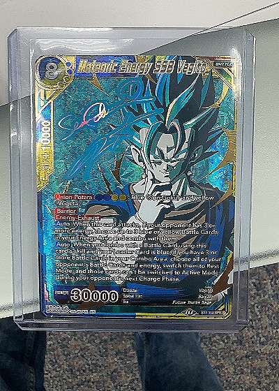 Dragon Ball Super Card Game 2021 BT7-118 Meteoric Energy SSB Vegito SPR Signature — front