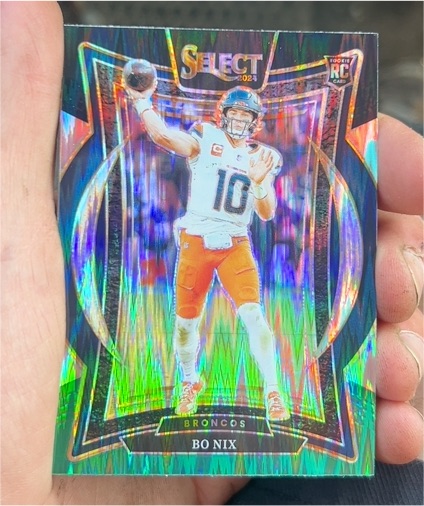 2024 Panini Select # Bo Nix Concourse Prizm Shock RC — front