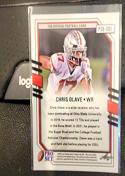 2022 Leaf Pro Set #PSB-001 Chris Olave — back