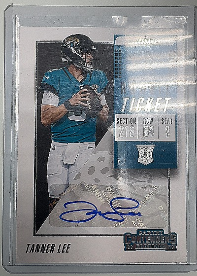 2018 Panini Contenders #209 Tanner Lee Rookie Playoff Ticket — front