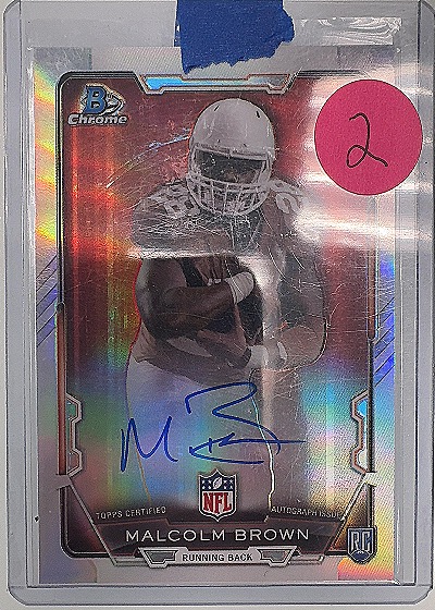 2015 Bowman Chrome Rookie Auto Refractor #RCRA-MBR Malcolm Brown — front
