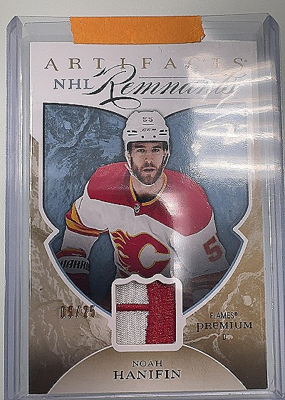2022-23 Upper Deck Artifacts NHL Remnants #NR-NH Noah Hanifin — front