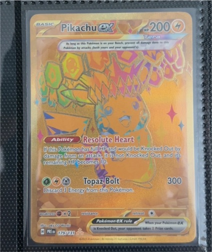 2025 Pokémon TCG Prismatic Evolutions #179 Pikachu ex — front