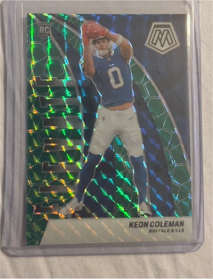 2024 Panini Mosaic #5 Keon Coleman Elevate Mosaic Green — front