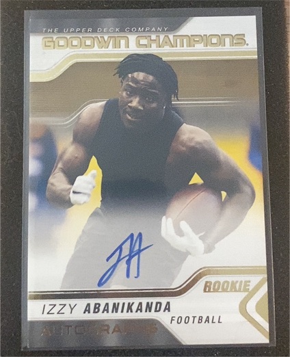 2023 Upper Deck Goodwin Champions #A-IA Izzy Abanikanda Rookie Autograph — front