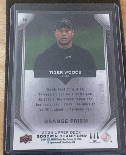 2024 Upper Deck Goodwin Champions #P92 Tiger Woods — front