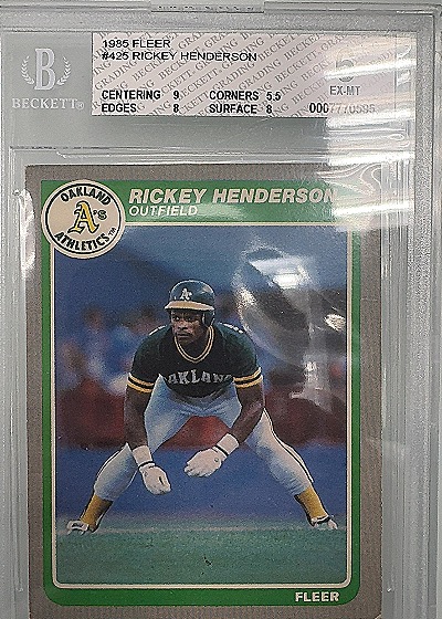 1985 Fleer #425 Rickey Henderson — front