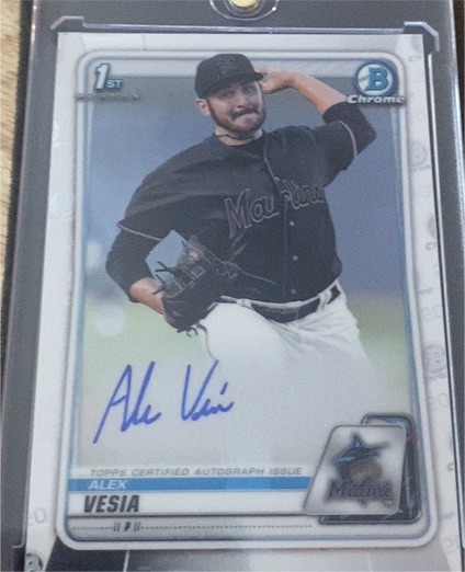 2020 Bowman Chrome #CPA-AV Alex Vesia — front