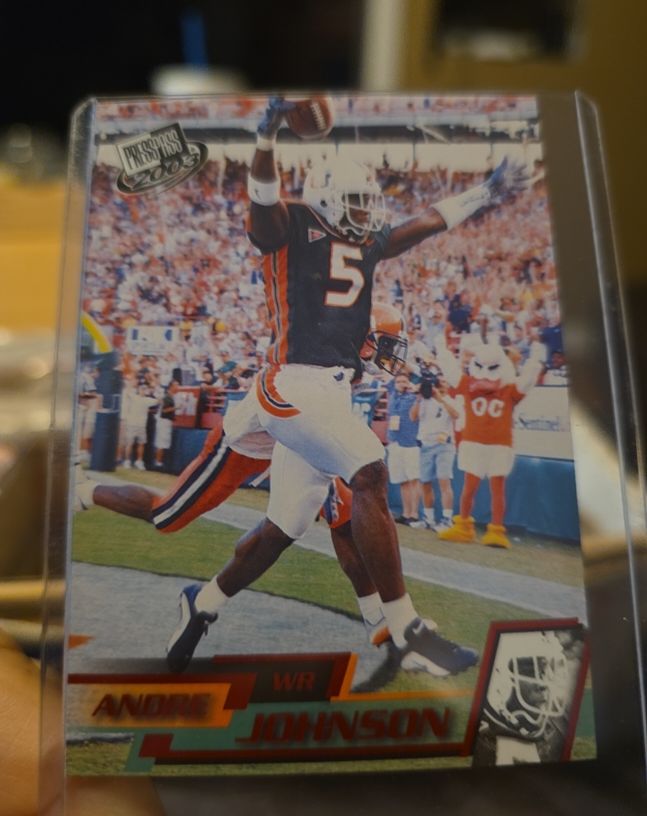 2003 Press Pass #25 Andre Johnson — front