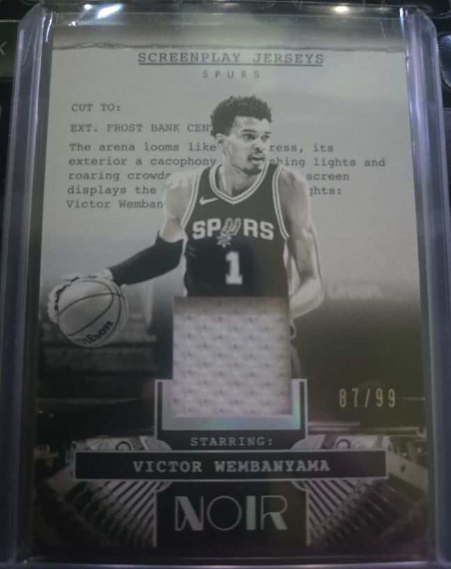 2024-25 Panini Noir Screenplay Jerseys #SJ-VW Victor Wembanyama — front
