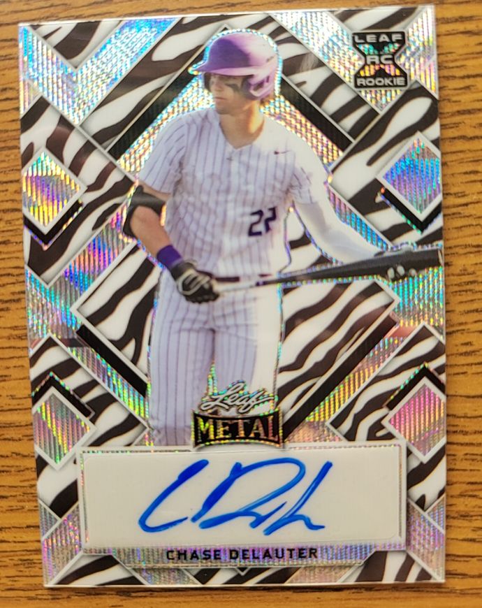 2022 Leaf Metal #BA-CD1 Chase DeLauter — front