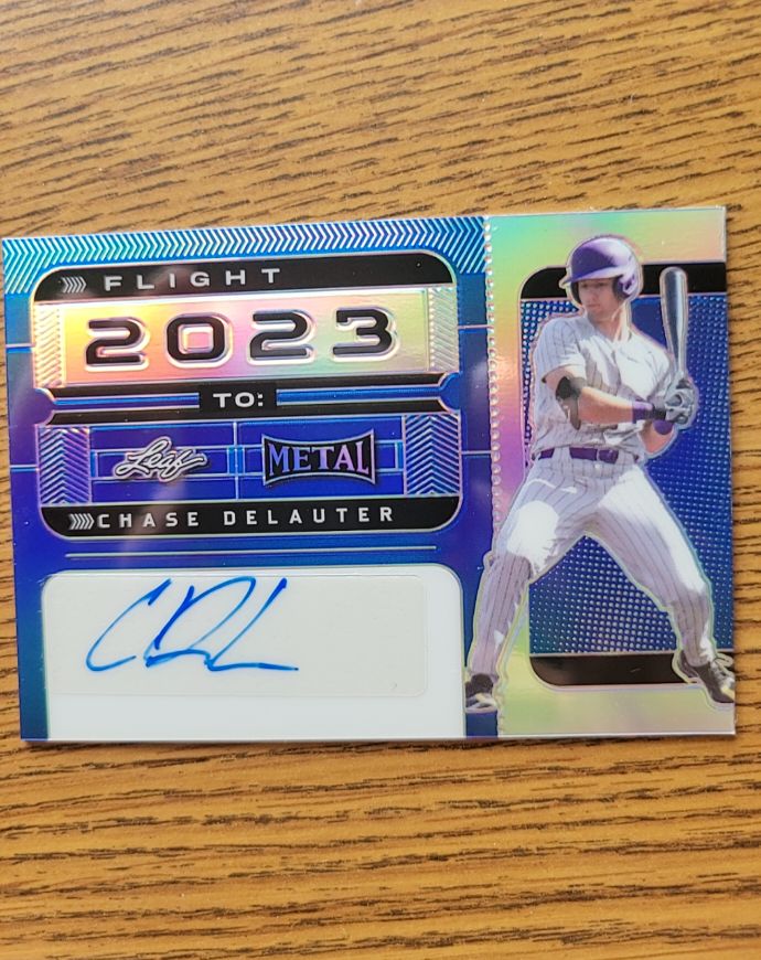 2022 Leaf Metal Flight 2023 To: Chase DeLauter — front