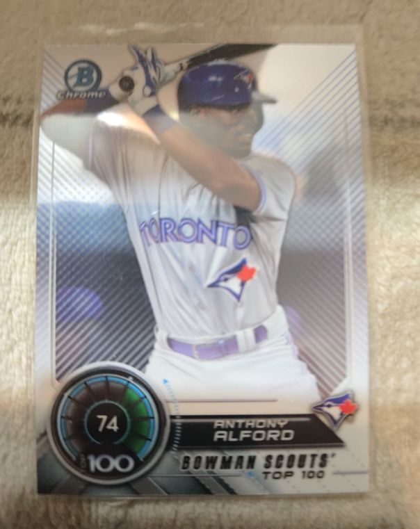 2018 Bowman Chrome Scouts' Top 100 #BTP-74 Anthony Alford — front