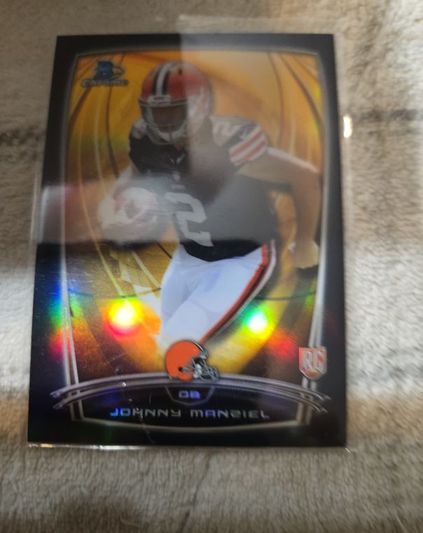 2014 Bowman Chrome #130 Johnny Manziel — front