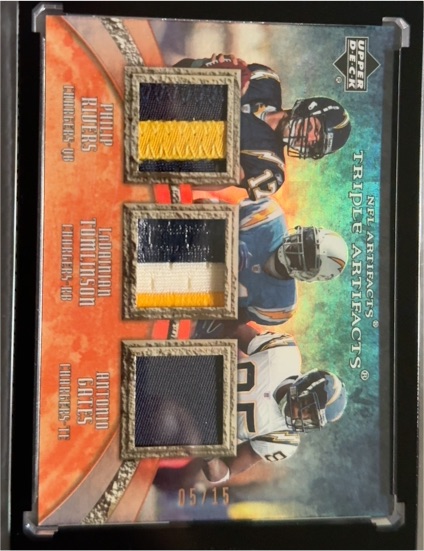 2007 Upper Deck Artifacts Triple Artifacts #Triple Artifacts Philip Rivers / LaDainian Tomlinson / Antonio Gates — front